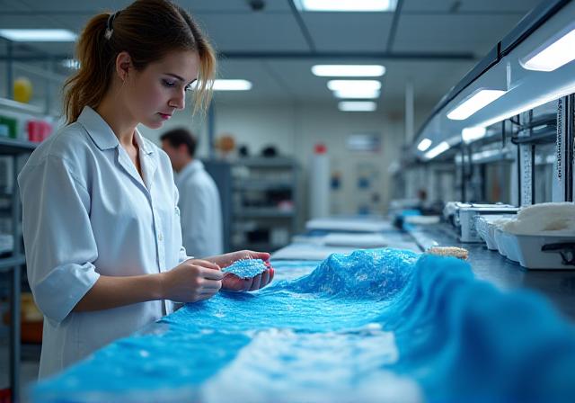 Modern textile lab environment developing new sustainable materials