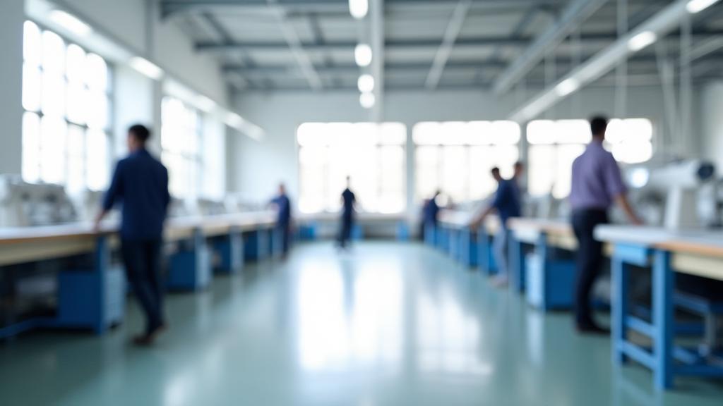 Clean and compliant textile factory interior